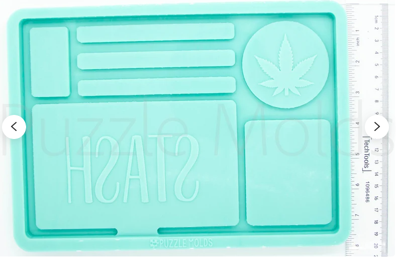 CUSTOM MOLD ROLLING TRAY STASH - XL *May have a 14 Day Shipping Delay –  Puzzle Tumblers